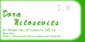dora milosevits business card